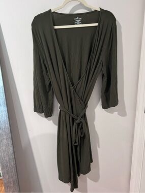 Caden Lane Olive Green Wrap Robe